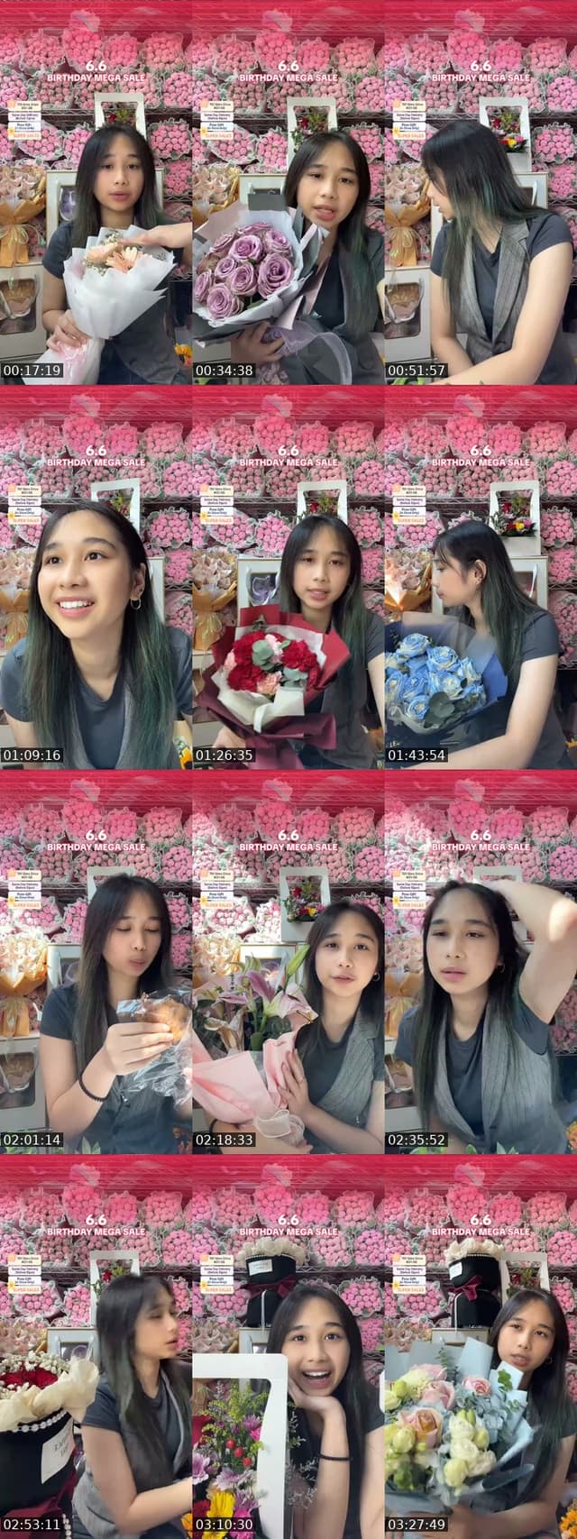 Past TikTok live: Flower Bouquet Sales by @flowersuppliersingapore