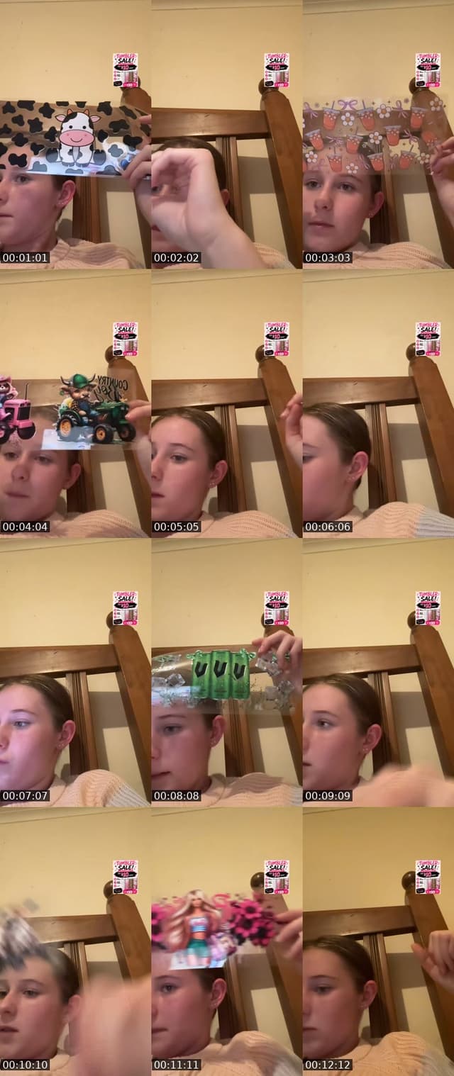TikTok live: Wrap sale by @sip.shine.tumblers