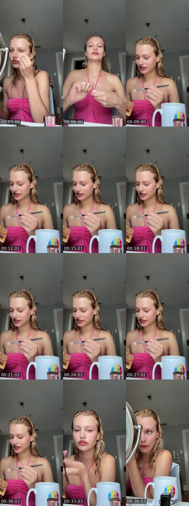 TikTok live: grwm for dinner by @madison.contento