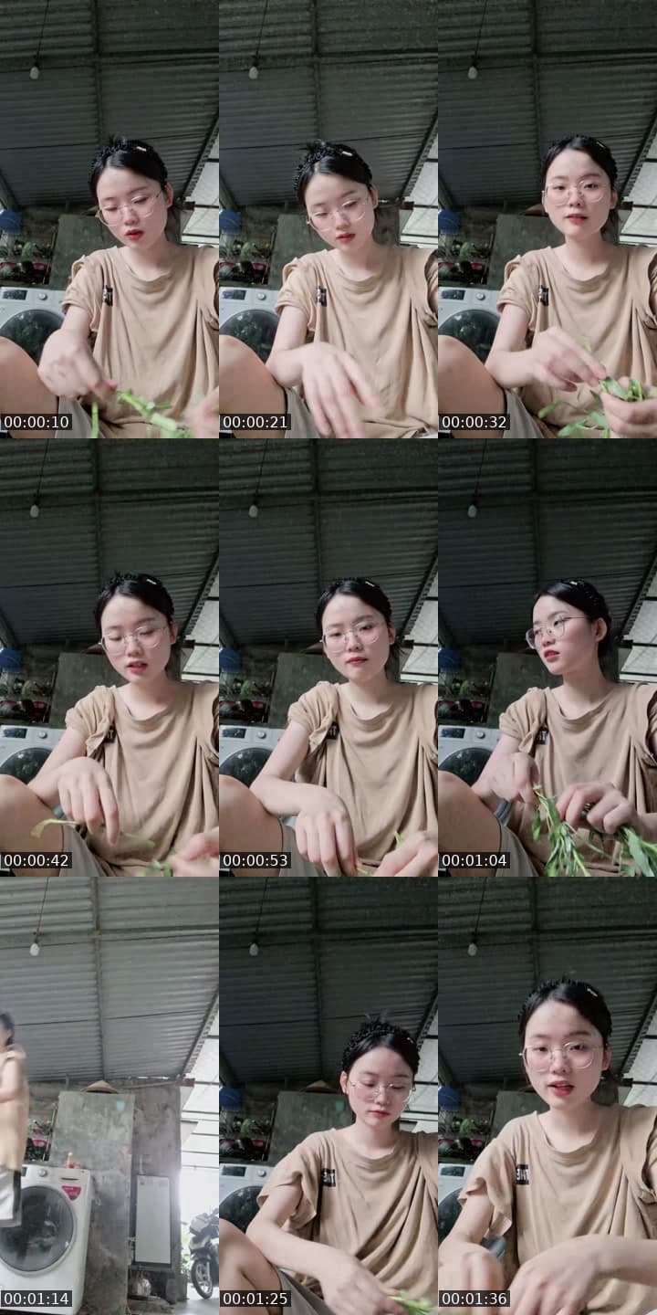 nhặt rau muống