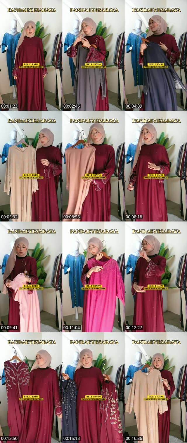 Past TikTok live: ABAYA NEW DESIGN by @pandaeyesabaya