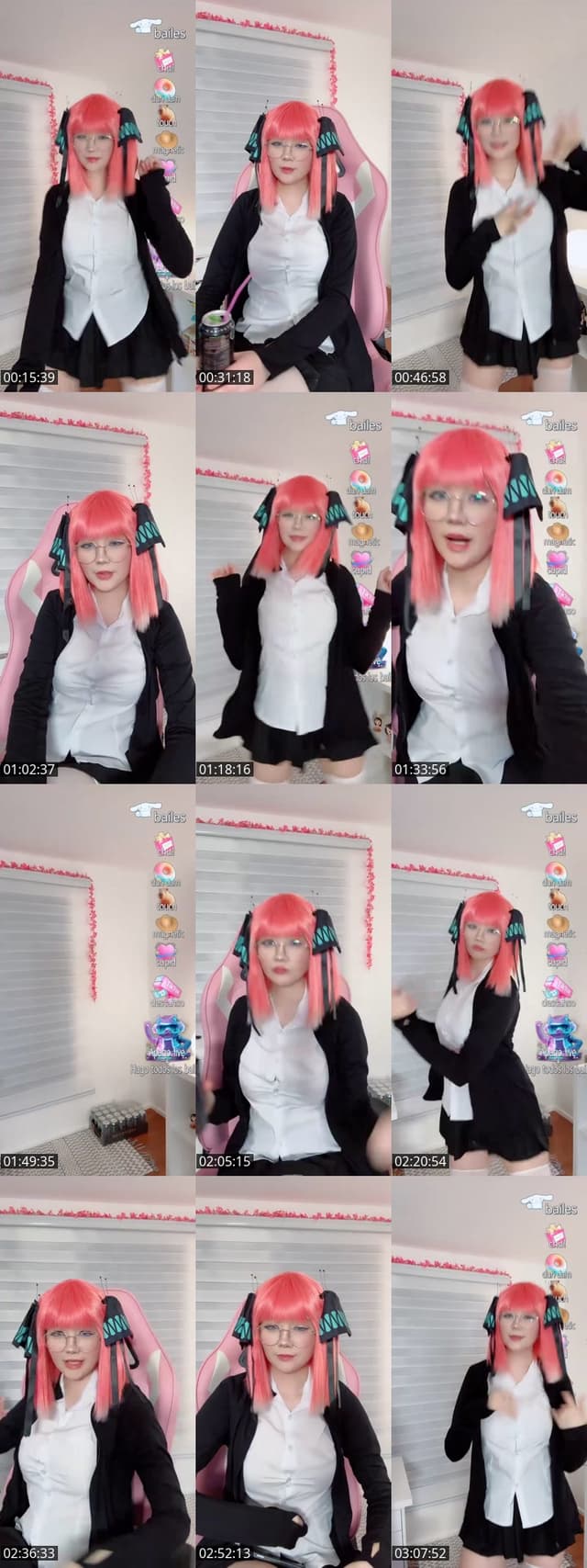 Past TikTok live: Nino cosplay:3 by @ahriyumii