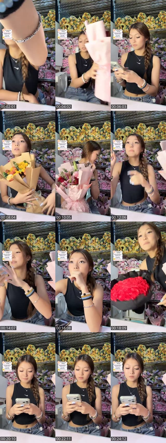 Past TikTok live: Fresh Flower Sales Mothers Day by @flowershopsg
