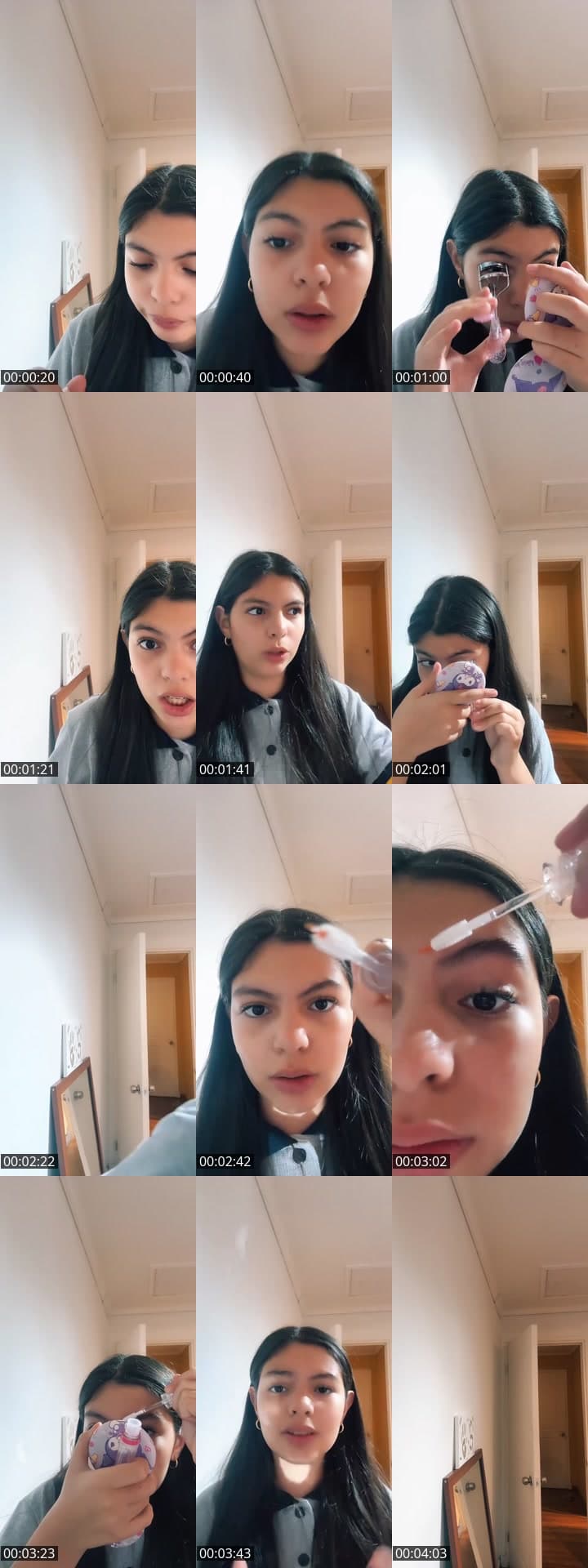 Arreglándome para ir al cole