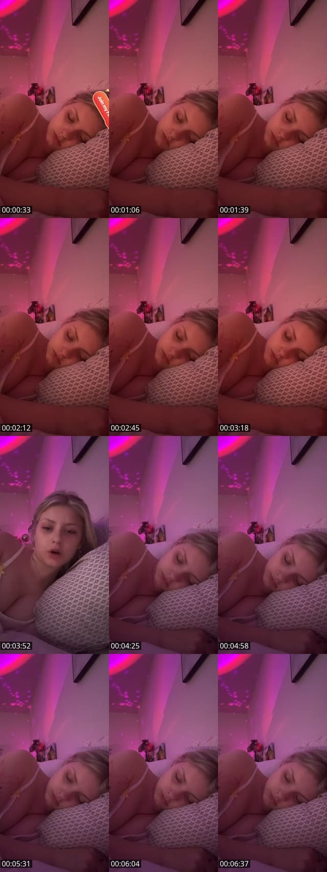 TikTok live: nap with me by @blueybooeymooey