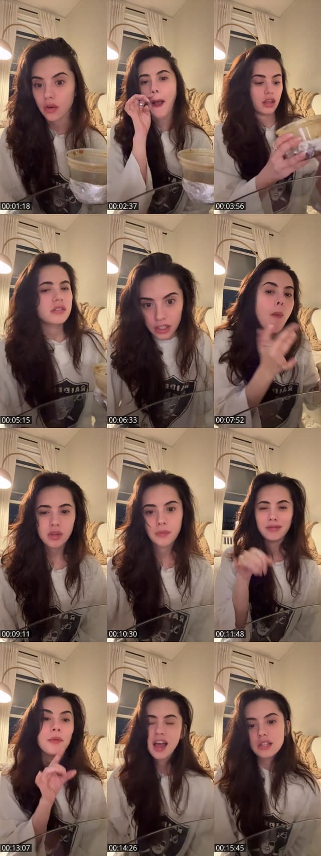TikTok live: Eat and not talking by @morganbcohen