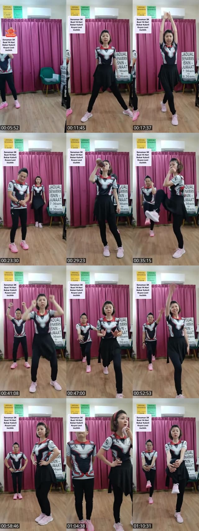 TikTok live: Senaman tak berlari melompat 💃 by @watermummy_5k