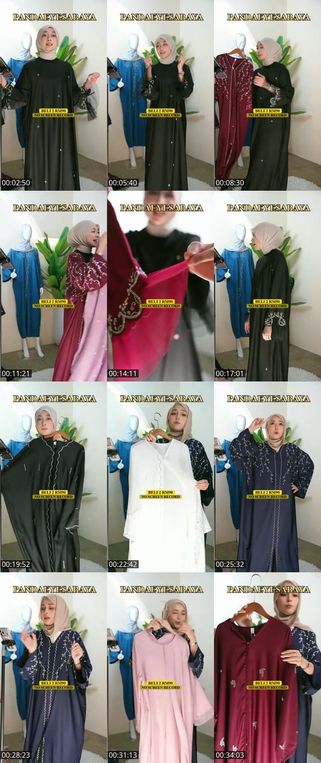 TikTok live: ABAYA NEW DESIGN by @pandaeyesabaya