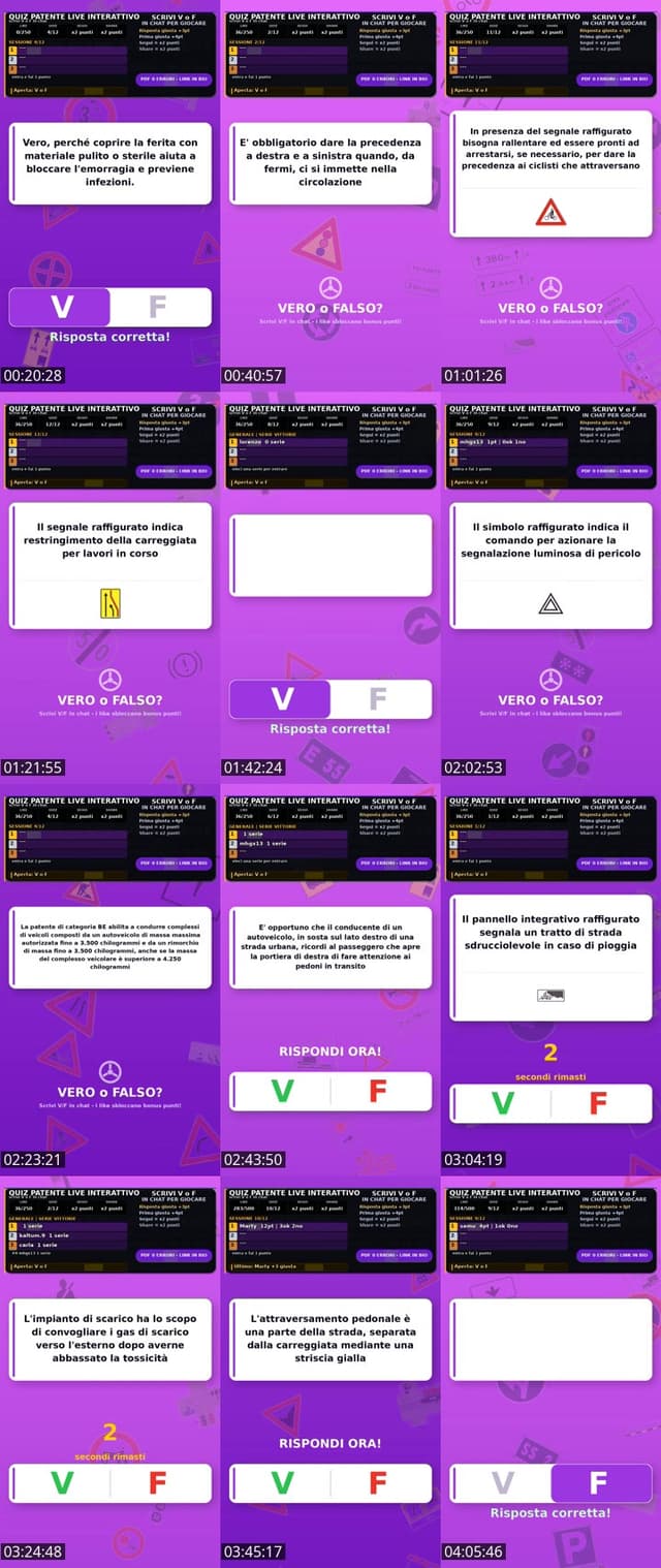 TikTok live: QUIZ PATENTE A1/B - PDF GRATIS i by @miapatente