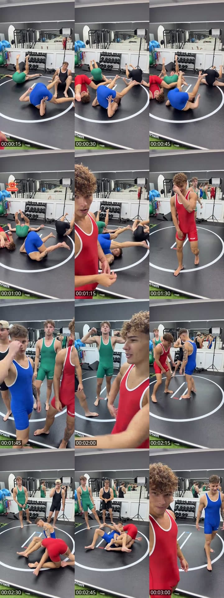 Yoga at wrestling practice