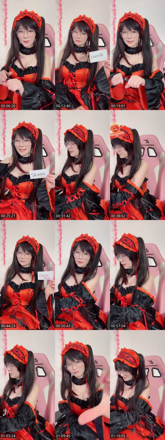 TikTok live: Kurumi cosplay ❤️💛 by @ahriyumii