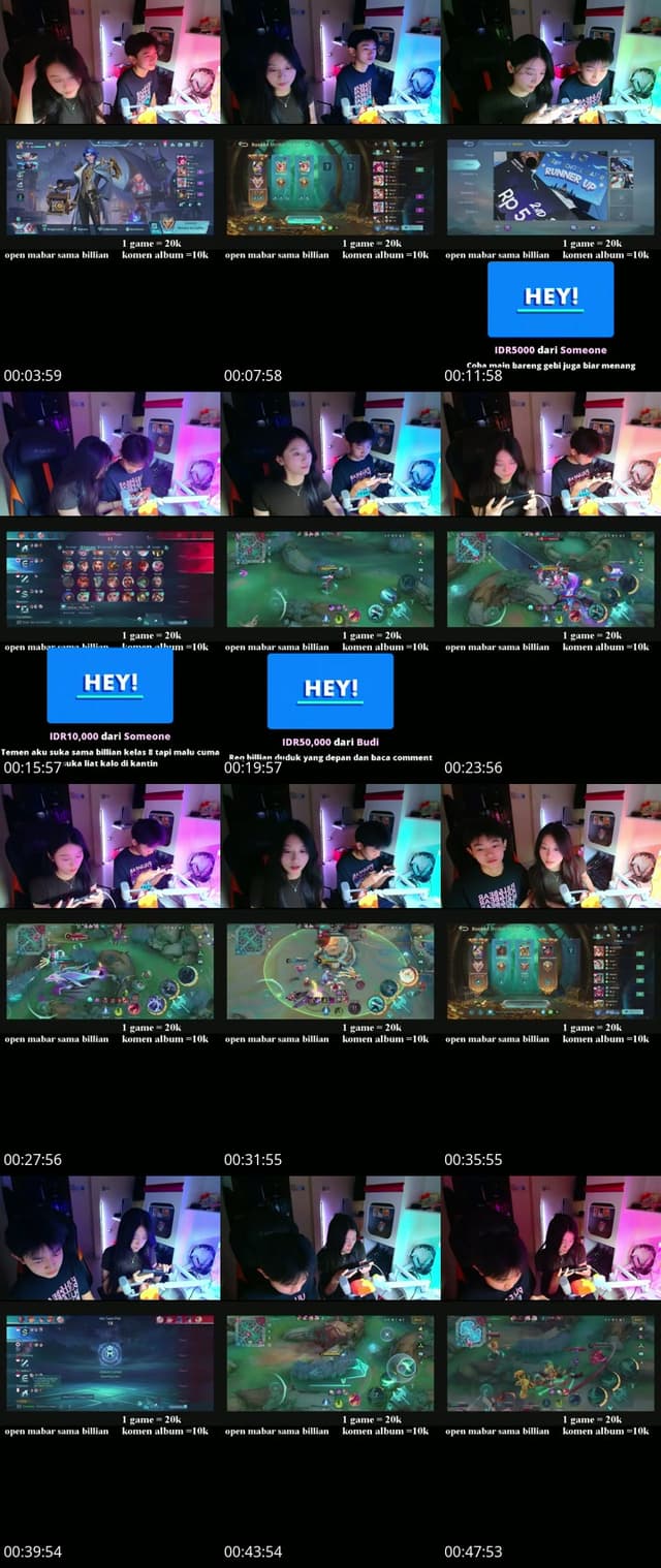 Past TikTok live: open mabar by @cybilllpann