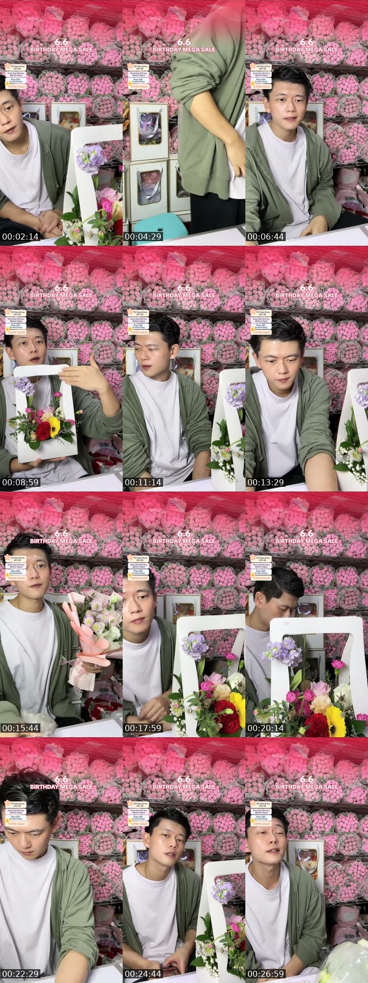 @flowershopsg TikTok live stream
