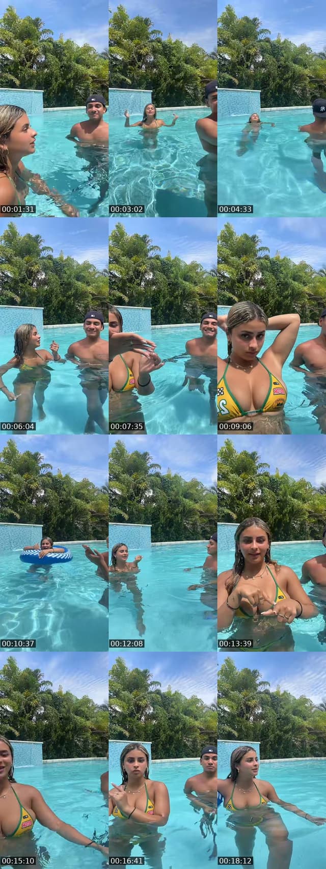 TikTok live: pool day :)) by @prettyblissxo