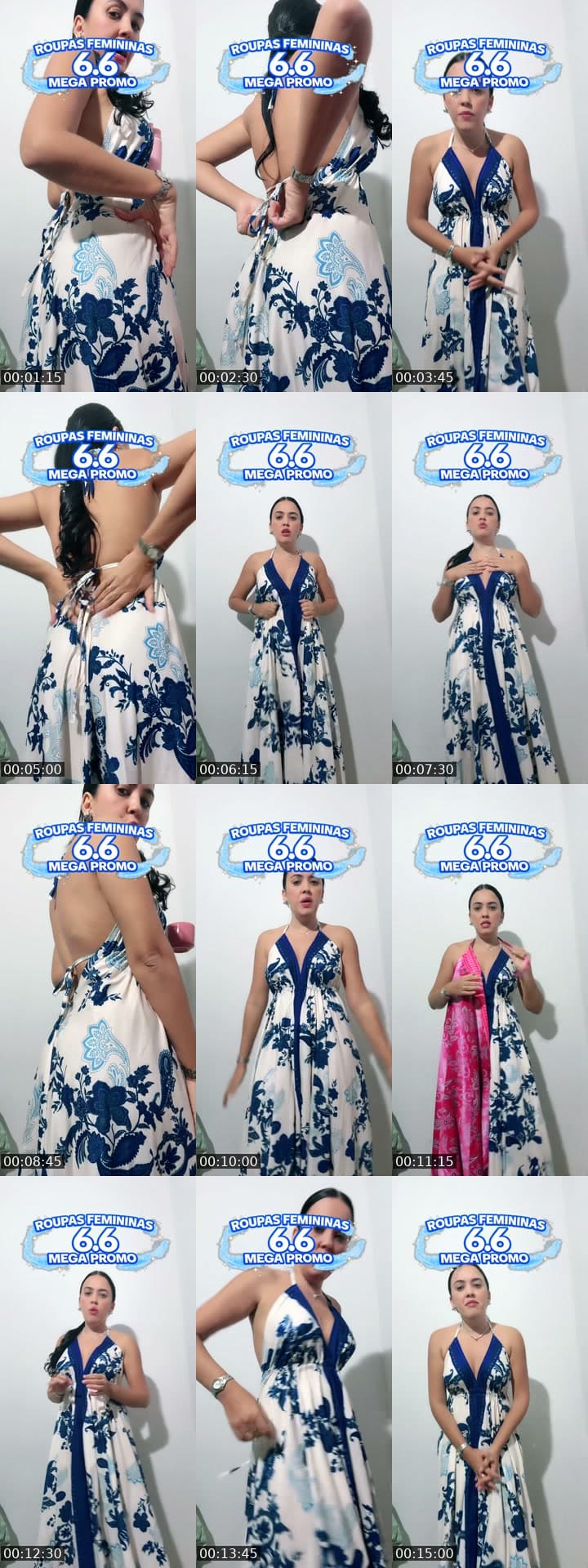 Roupas femininas em promo.