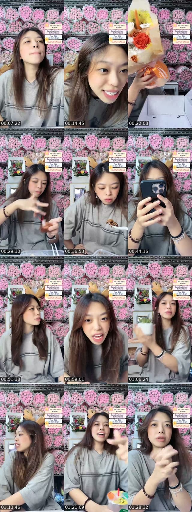 Past TikTok live: Flower Bouquet Sales by @flowersuppliersingapore