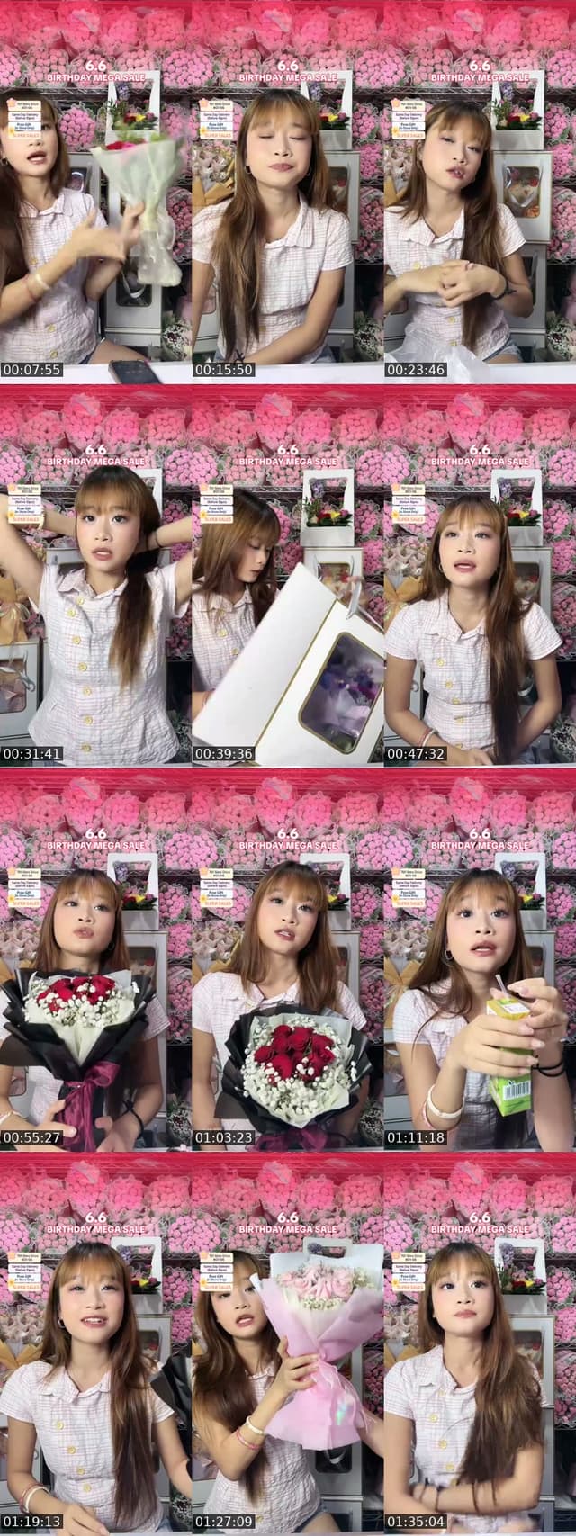 Past TikTok live: Flower Bouquet Sales by @flowersuppliersingapore