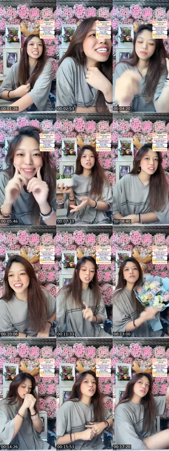 Past TikTok live: Flower Bouquet Sales by @flowersuppliersingapore