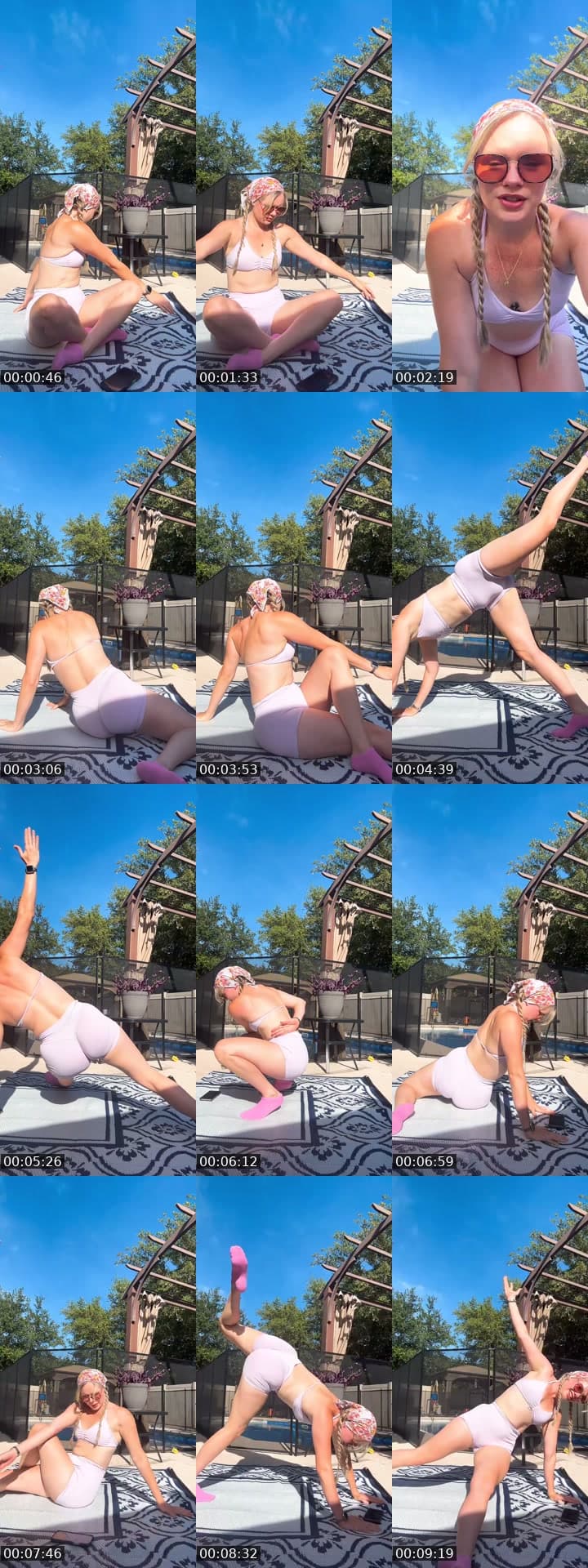 Yoga by the pool