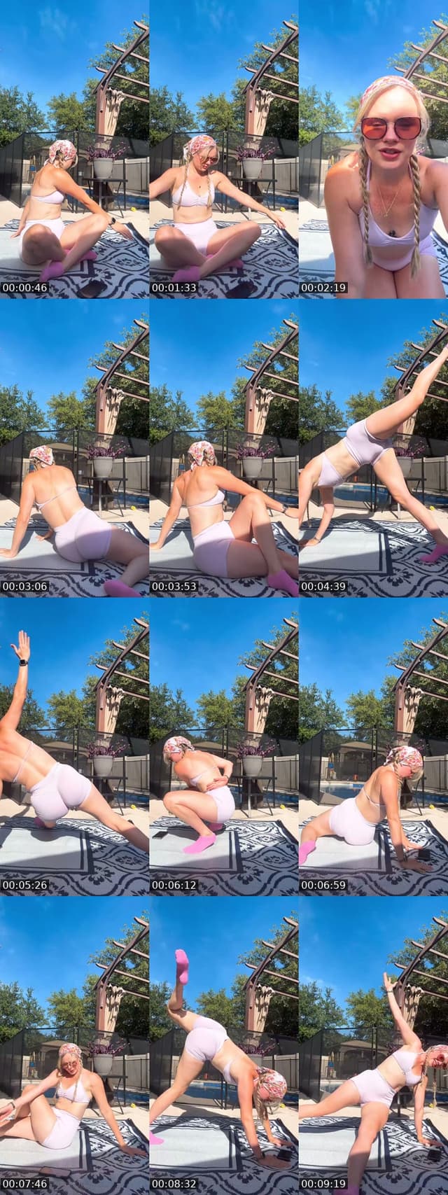 Yoga by the pool - @zandra.fitness