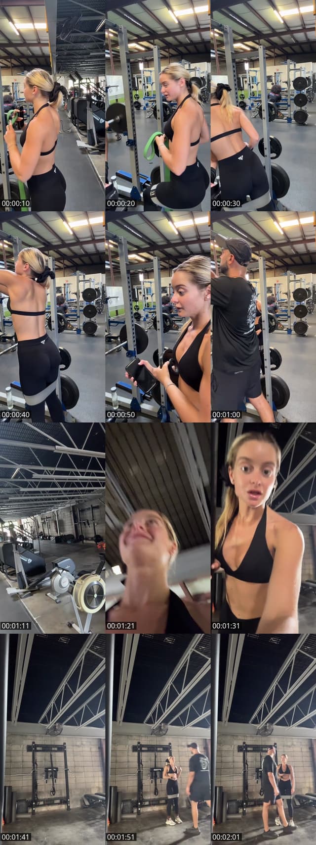 TikTok live: Chest workout 💪🏻👸🏼🎀 by @liaconno