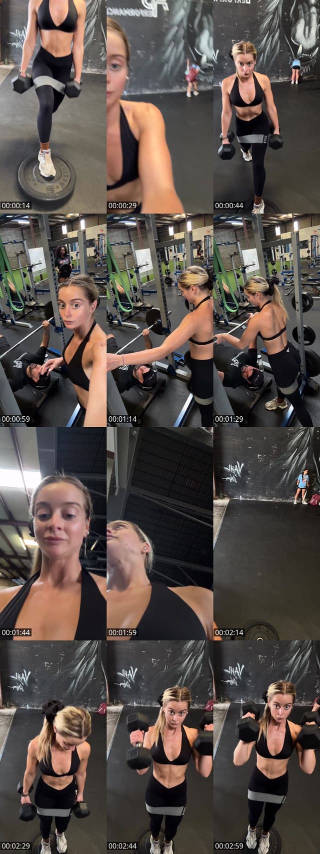 TikTok live: Chest workout 💪🏻👸🏼🎀 by @liaconno
