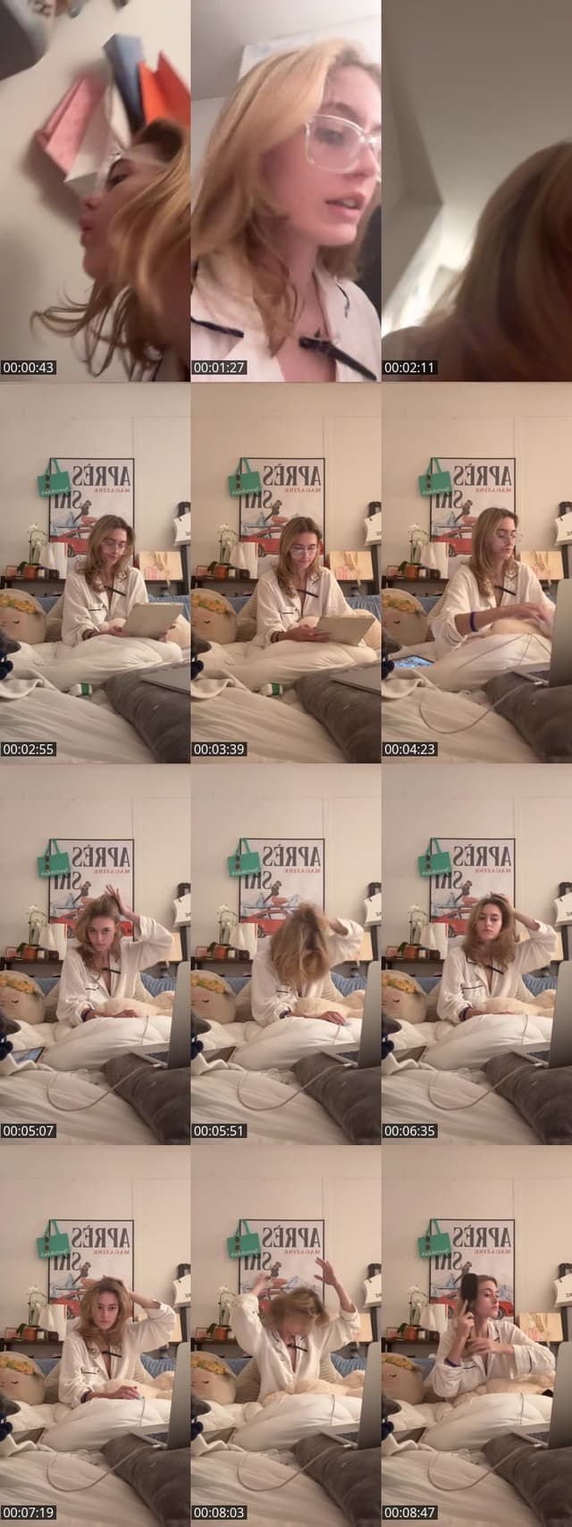 TikTok live: bedtime routine by @chlo_in_nyc