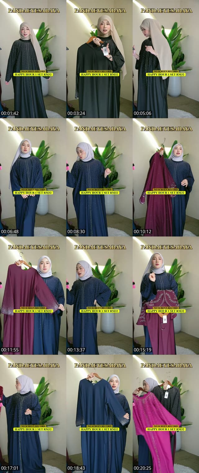 TikTok live: ABAYA NEW DESIGN by @pandaeyesabaya