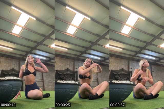 TikTok live: Post glute PT LEG workout 💪🏻👸🏼🎀 by @liaconno