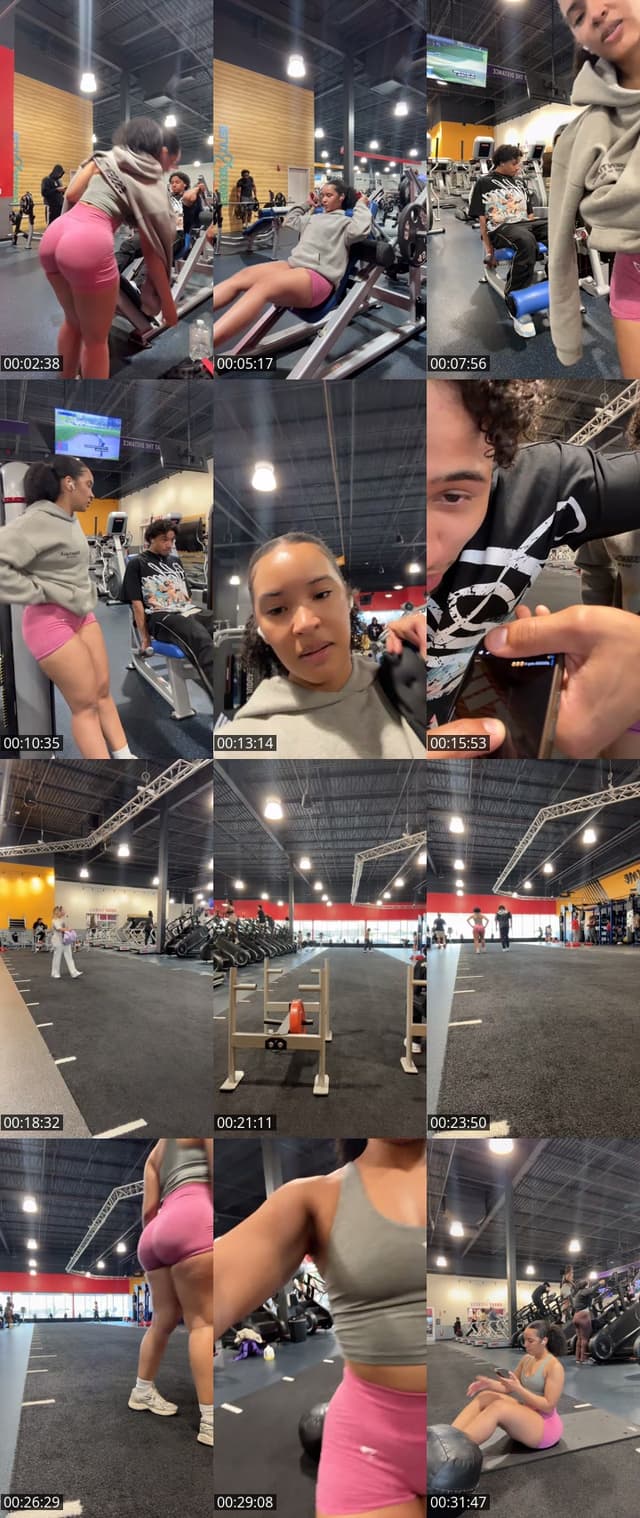 TikTok live: gym session by @ariwitdahoodie