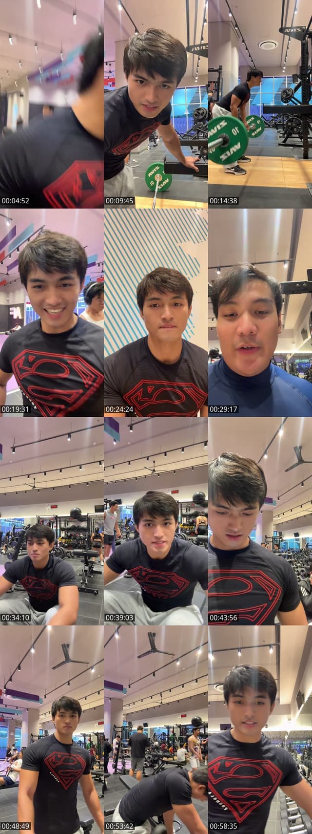 TikTok live: Work out with superman by @footlonggadog