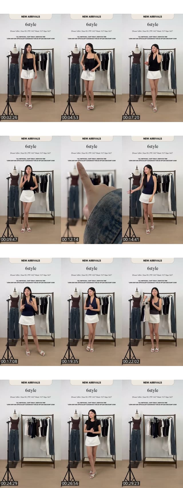 TikTok live: Post launch try ons 🤎 by @6style