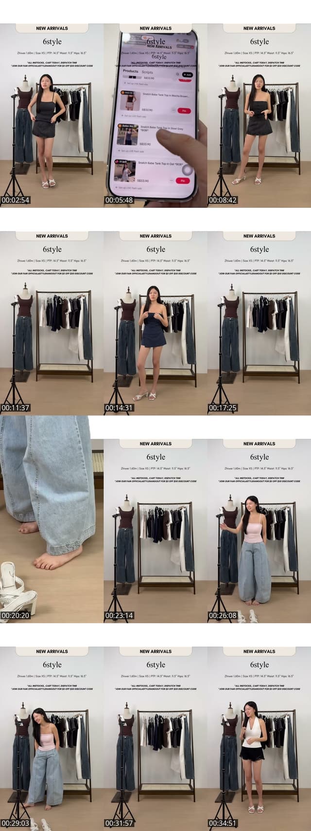 TikTok live: Post launch try ons 🤎 by @6style