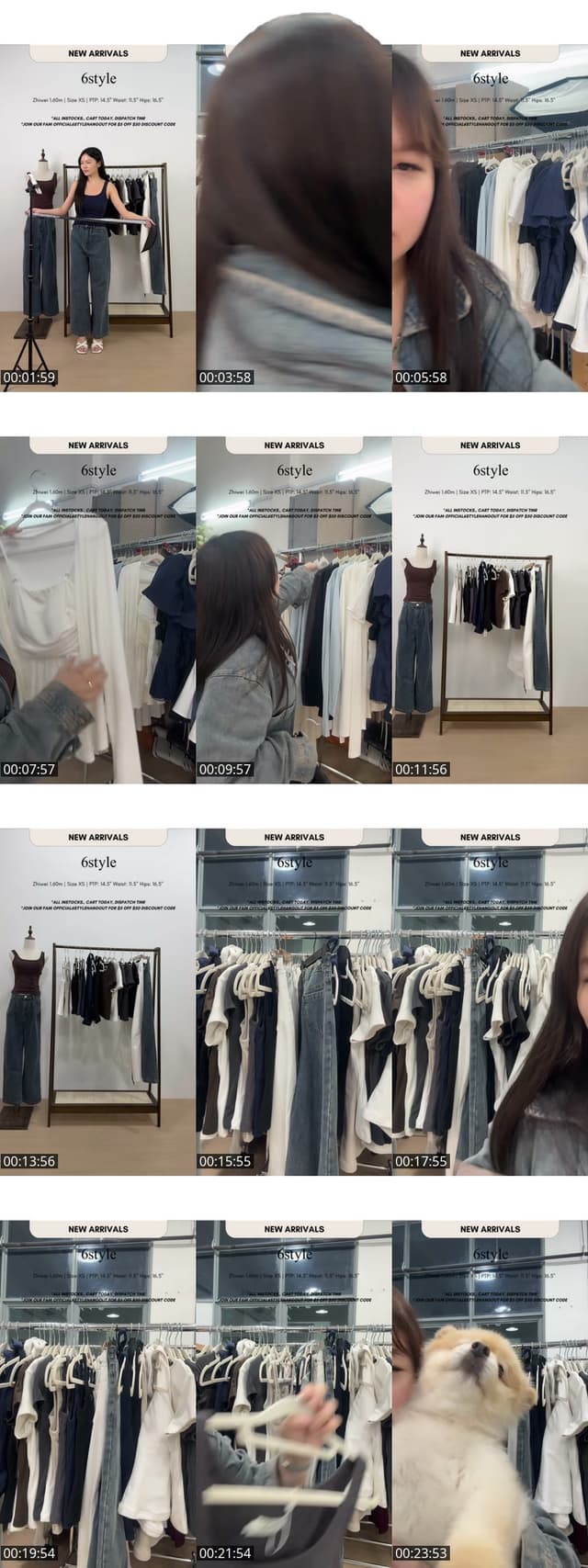 TikTok live: Post launch try ons 🤎 by @6style