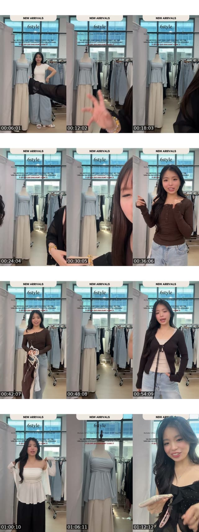 TikTok live: Post launch try ons 🤎 by @6style