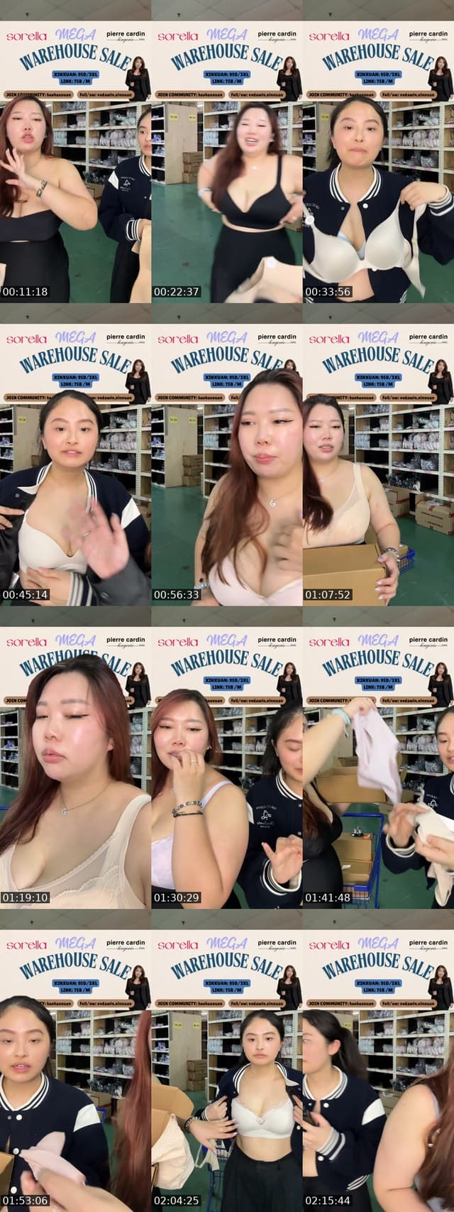 TikTok live: Mega Bra Warehouse Sales by @idabombxuan