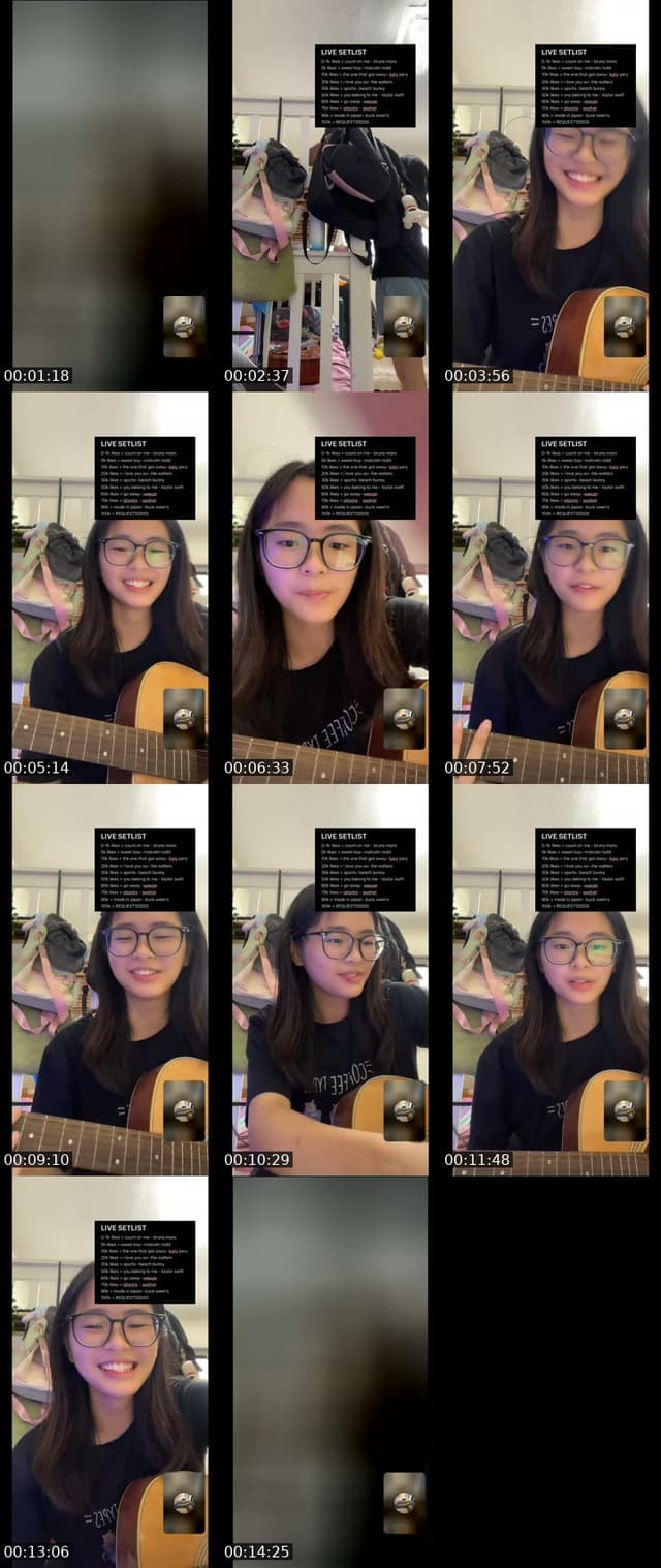 TikTok live: singing with a broken guitar by @sephjoyys