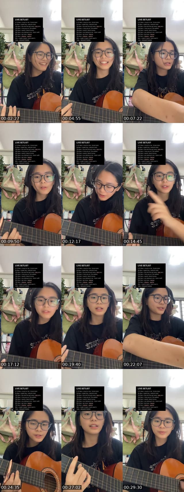 TikTok live: singing with a broken guitar by @sephjoyys