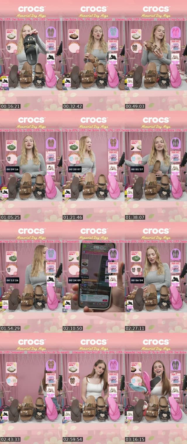 TikTok live: 🇺🇸 Memorial Day Mega Live by @crocsshop_us