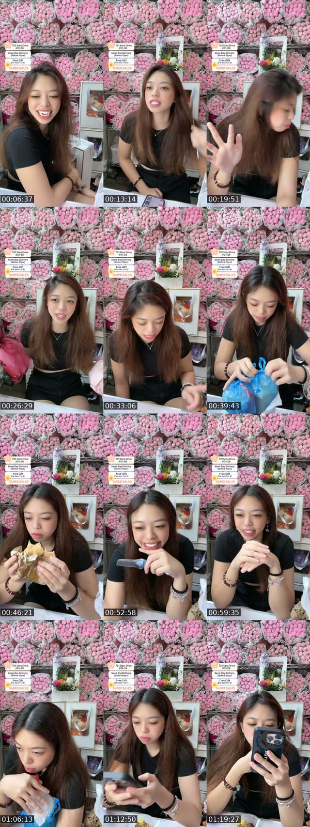 Past TikTok live: Mid Year Mega Sales by @singaporeflorist