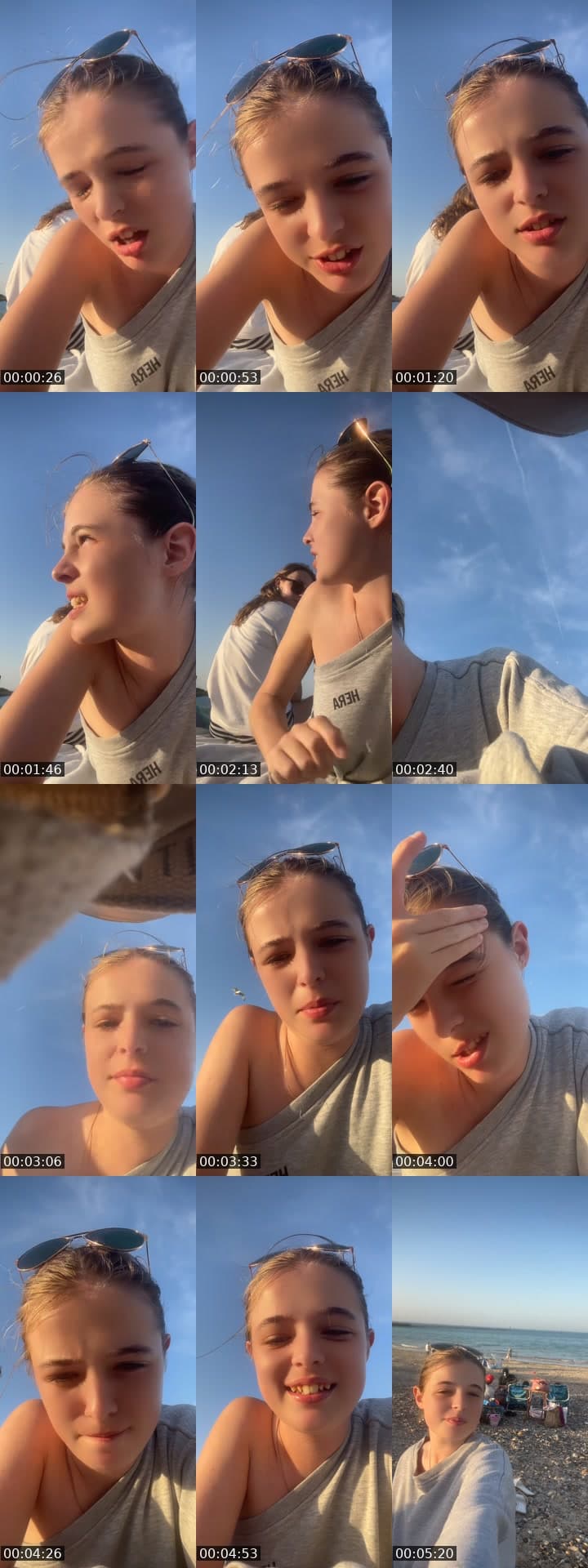 On beach