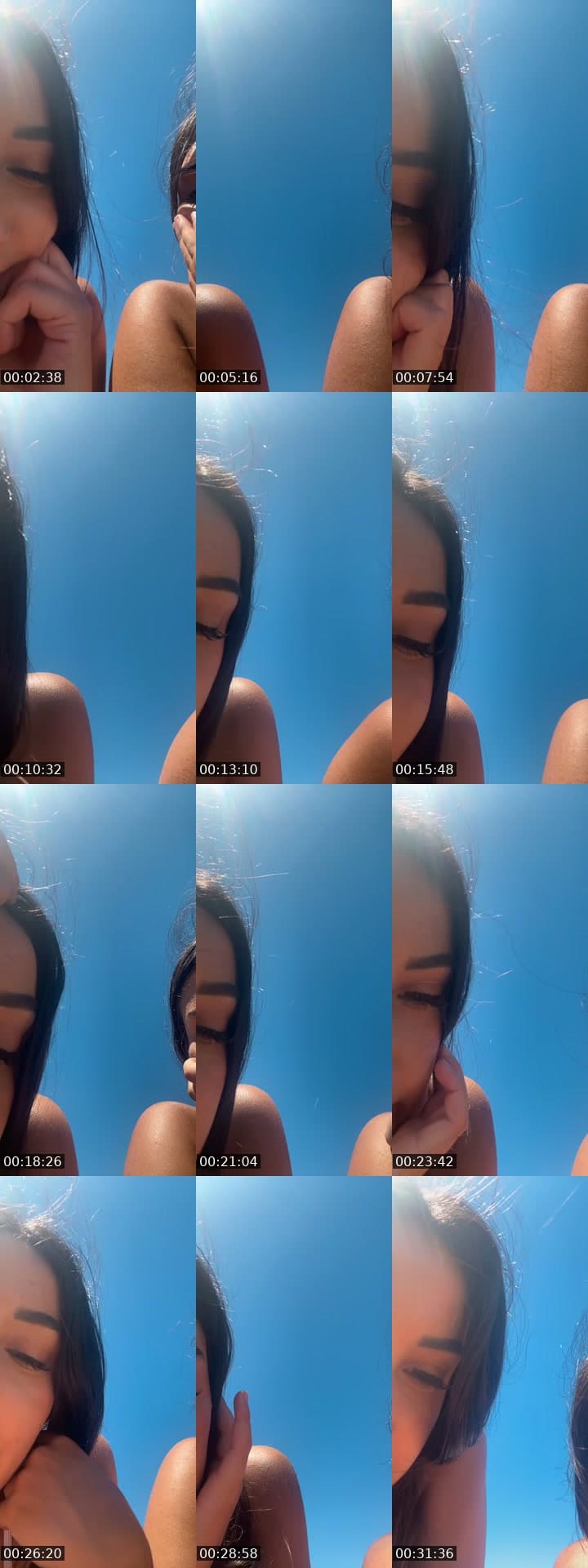 nayara en la playa