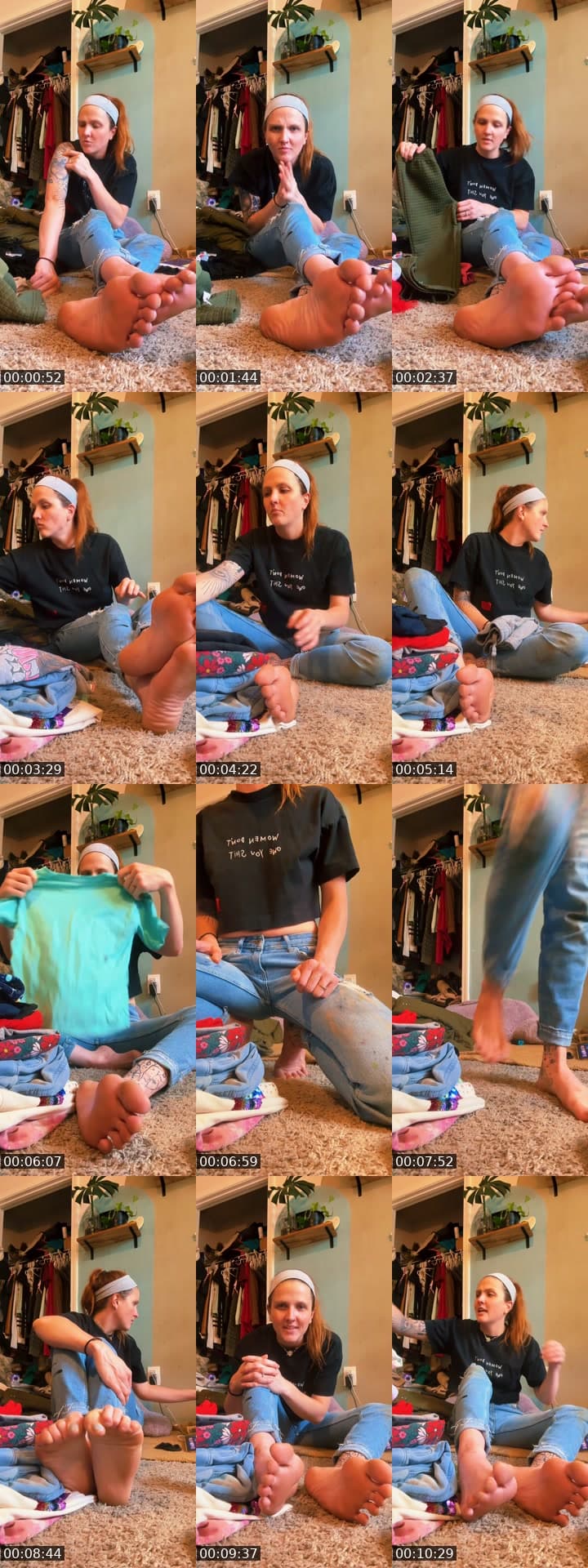 Folding cloths  watching shows