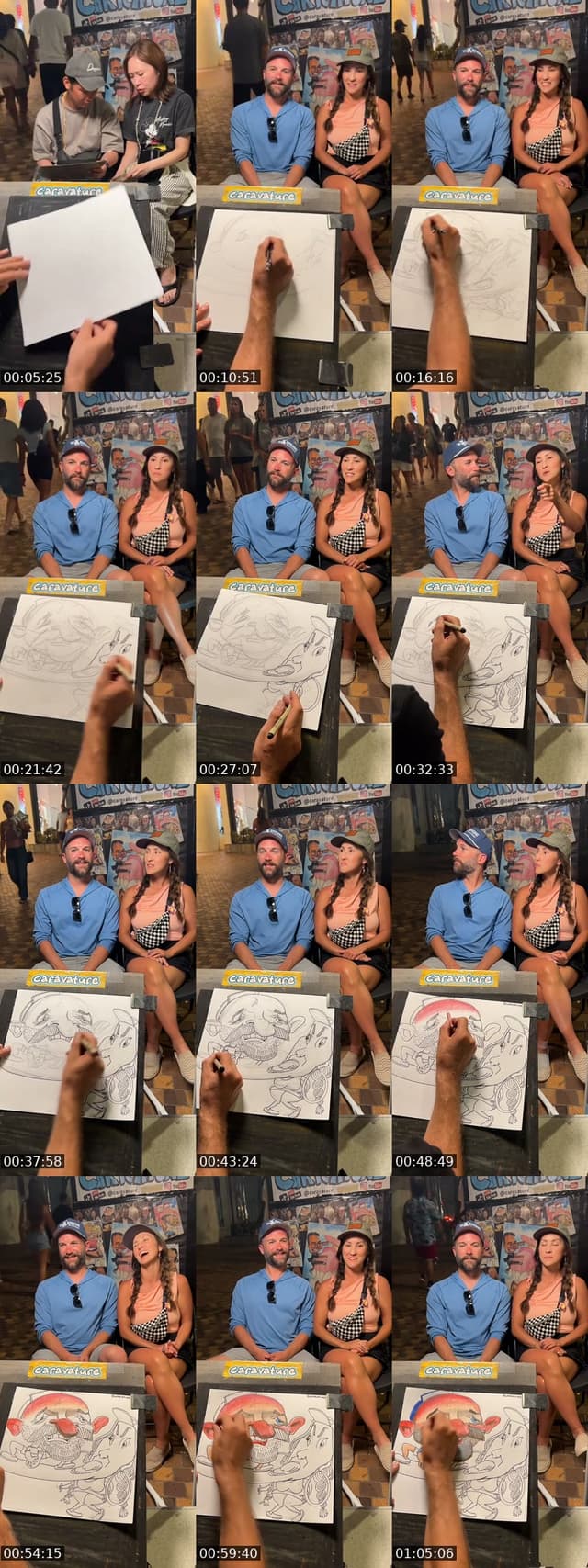 TikTok live: Leon is drawing in Hawaii by @caravature