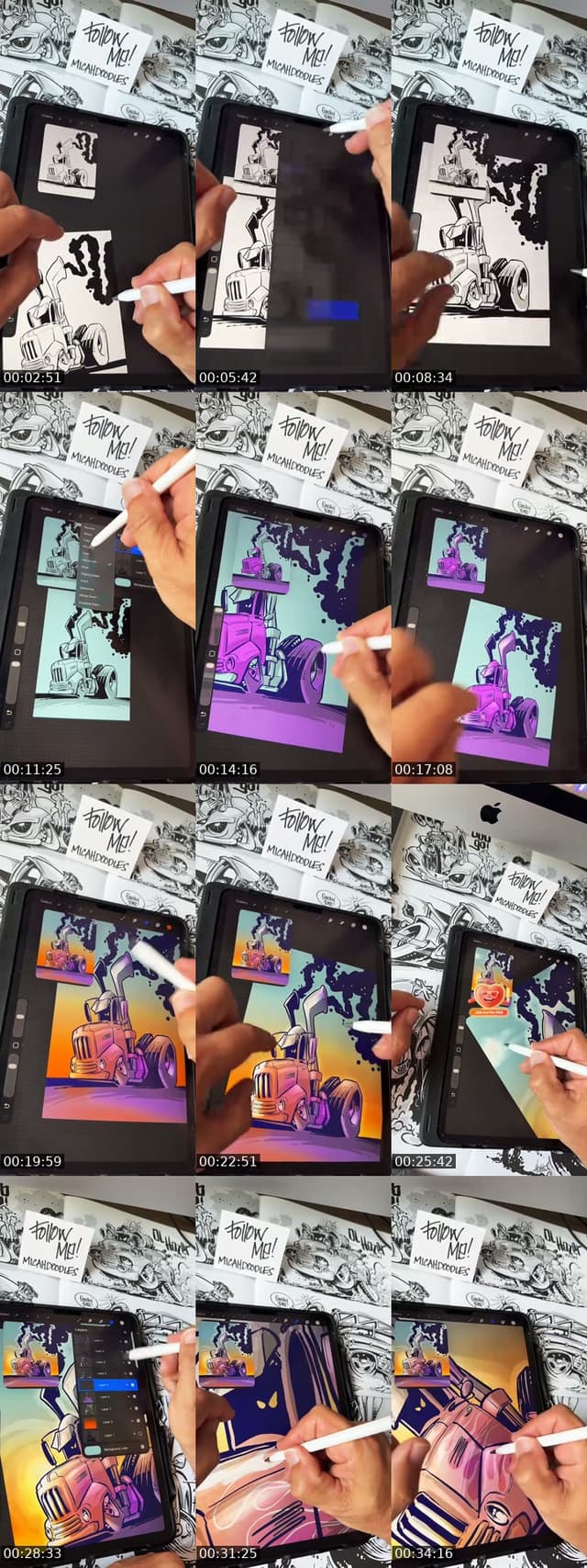 TikTok live: How to draw a hot rod by @micahdoodles