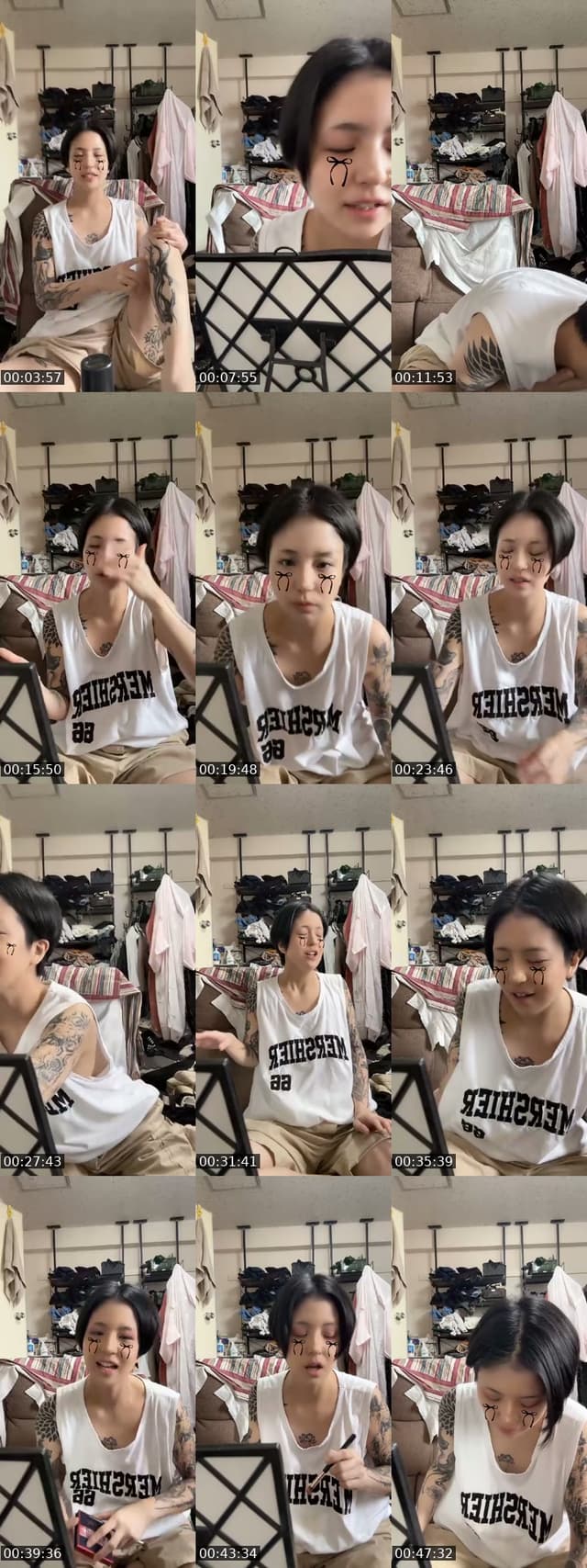 TikTok live: 顔作る by @shion_artattoo