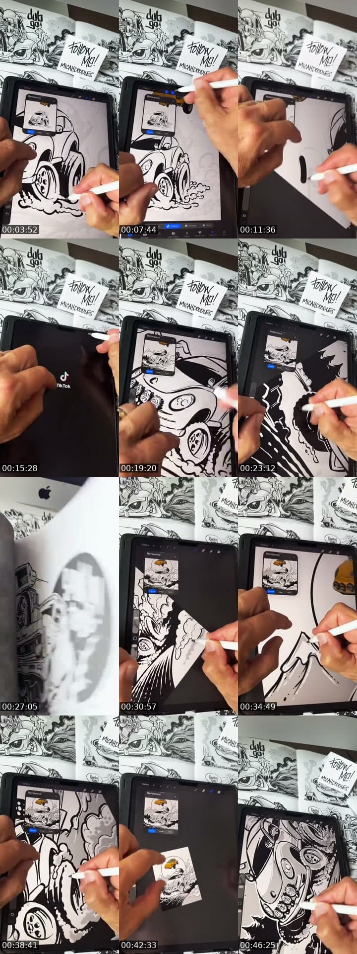 How to draw a hot rod