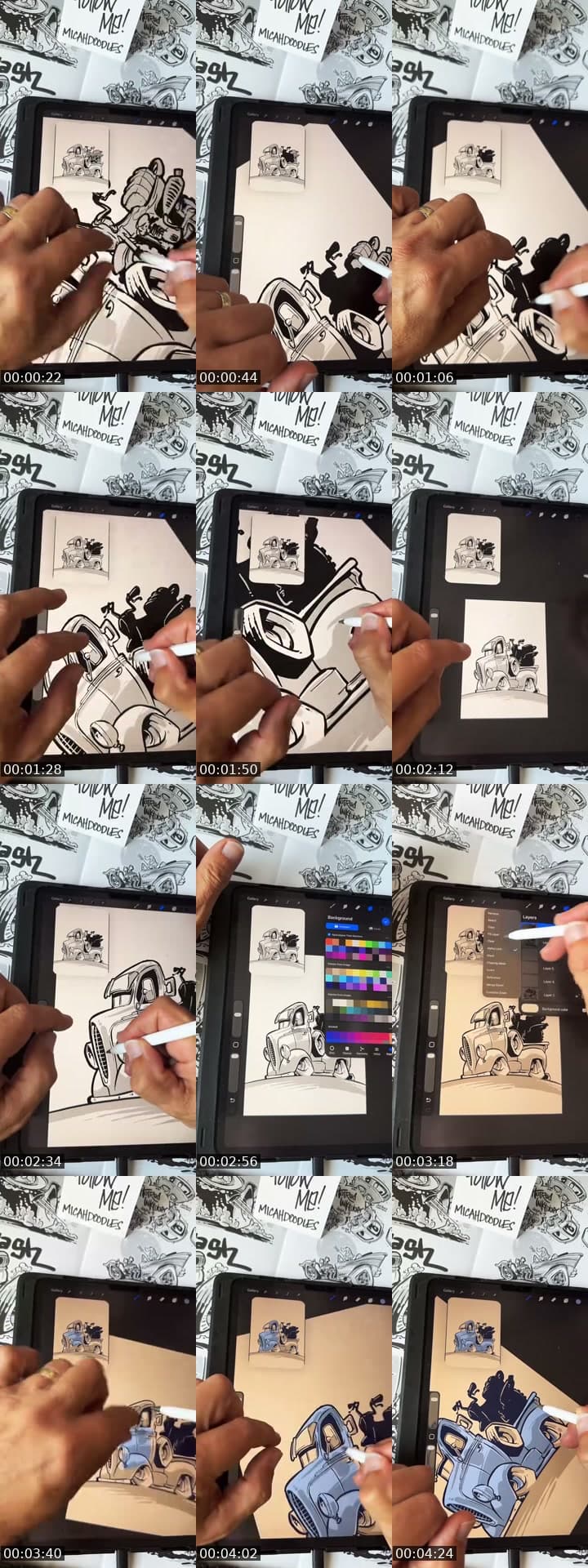 How to draw a hot rod