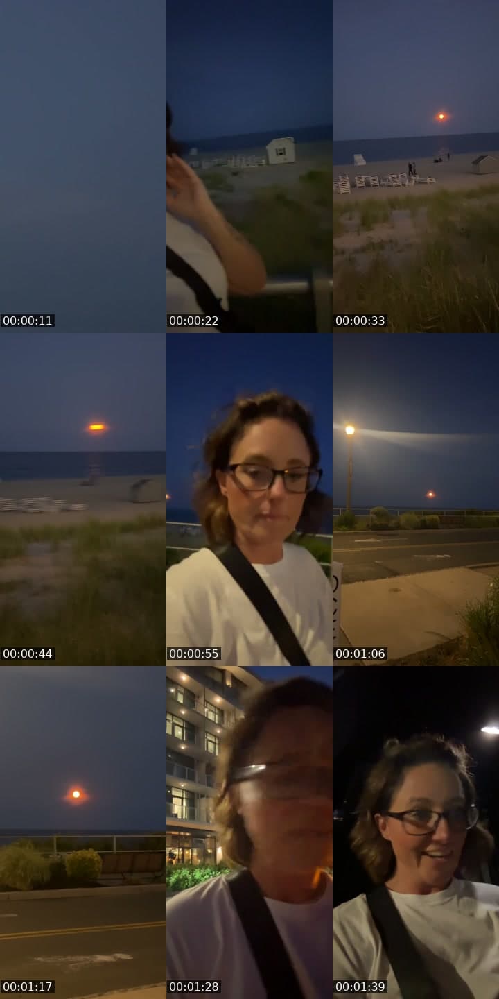 Strawberry moon on the beach!!!!