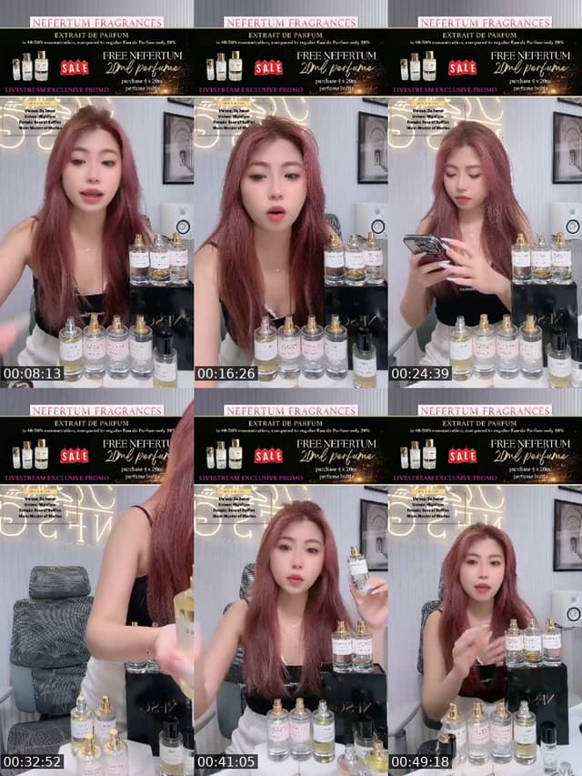 TikTok live: NEW PERFUMES LAUNCH by @nefertumsg
